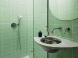 Gợi ý mẫu phòng tắm cho người thích màu xanh lá